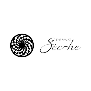 Circular spiral emblem beside cursive text reading "THERAPY Seo-he".
