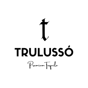 TRULUSSÓ logo with a stylized lowercase t above the bold TRULUSSÓ wordmark and handwritten "Premium Tequila" beneath.